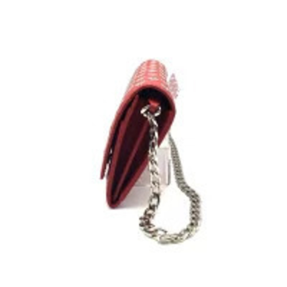 Prada Red wallet Bag studded chain strap